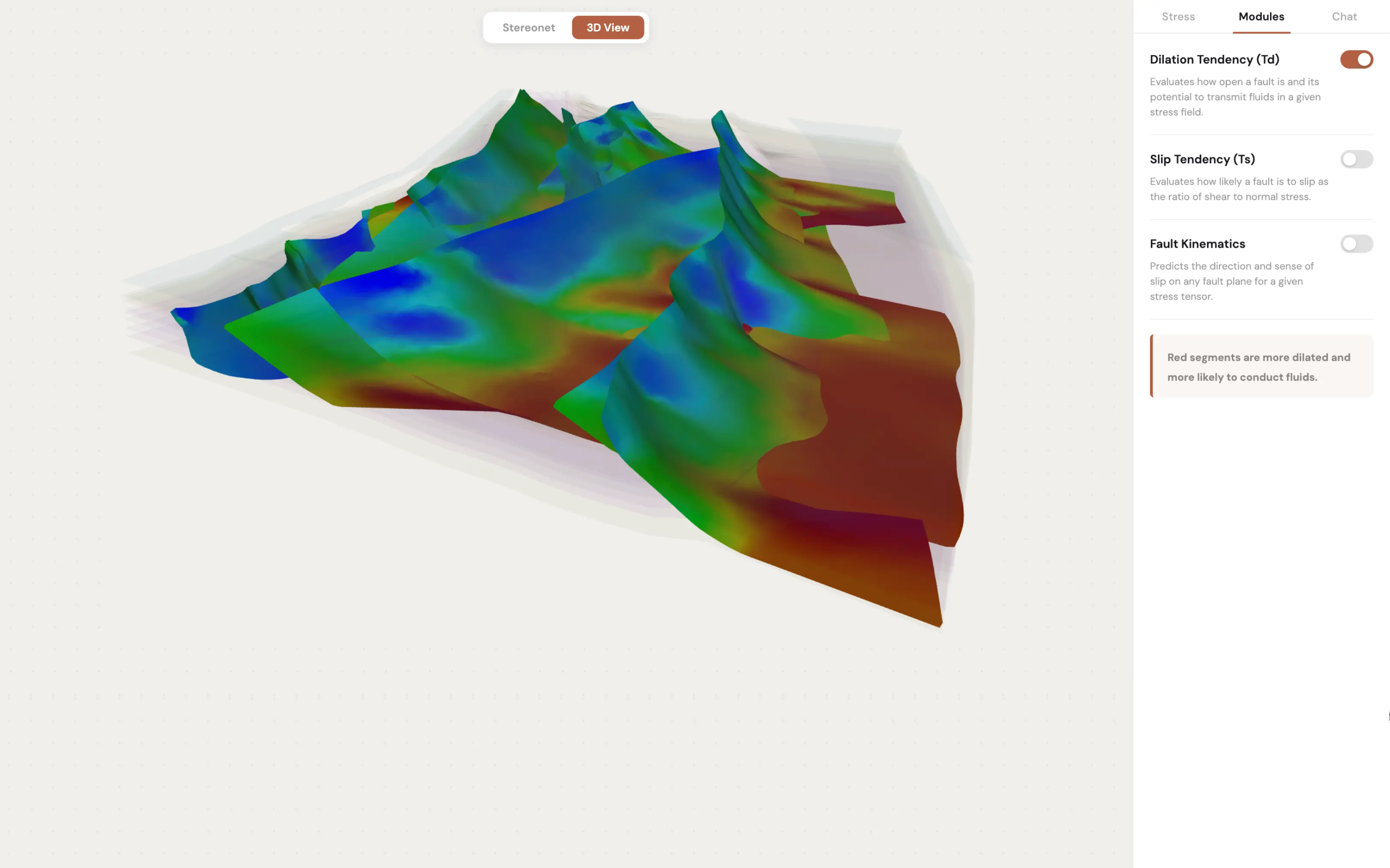 Faultwise desktop interface — state 1