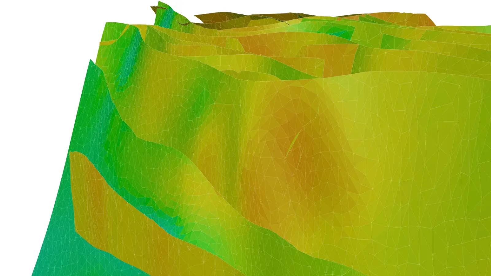 Brady geothermal fault surfaces coloured by dilation tendency